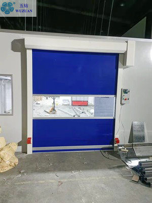                  High Speed Clean Room Roller Shutter Door PVC Fast Rolling Door             