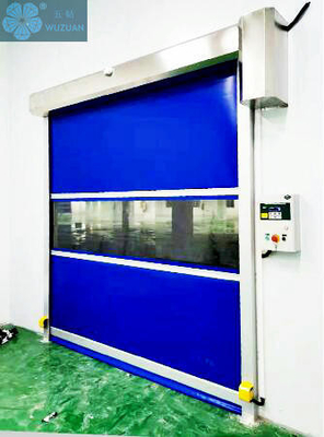                  Blue Rapid Industrial PVC Fabric High Speed Roller Shutter Door             